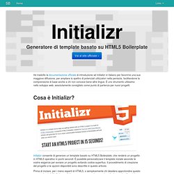 Initializr - Inizia un progetto con HTML5 Boilerplate in 15 secondi!