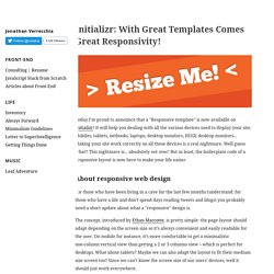 Initializr: With Great Templates Comes Great Responsivity!