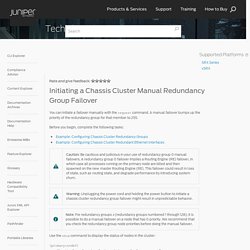 Initiating a Chassis Cluster Manual Redundancy Group Failover