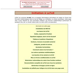 Initiation à LaTeX