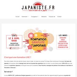 Cours d'initiation en japonais - 2h [Formation Gratuite] - Apprendre le japonais avec le Japaniste