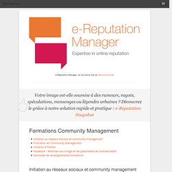 Initiation au réseaux sociaux et formations en community management