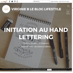Initiation au hand lettering - Virginie B le blog lifestyle