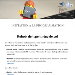 Robots de type tortue de sol – INITIATION À LA PROGRAMMATION