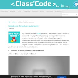 Initiation à Scratch en autonomie