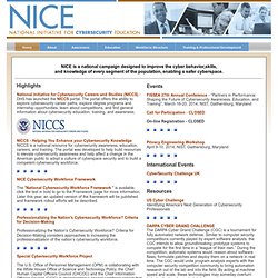 The National Initiative for Cybersecurity Education (NICE)