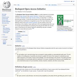 Budapest Open Access Initiative