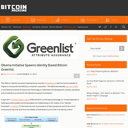 Obama Initiative Spawns Identity Based Bitcoin Greenlist