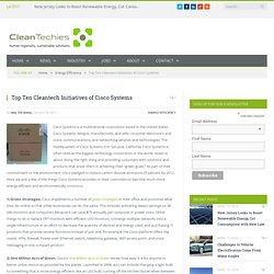 Top Ten Cleantech Initiatives of Cisco Systems
