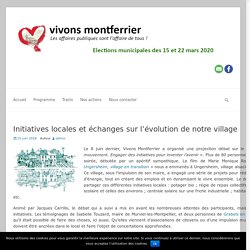 Initiatives locales et échanges sur l'évolution de notre village