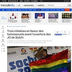 Trois initiatives en faveur des homosexuels avant l'ouverture des JO de Sotchi