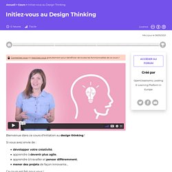 Initiez-vous au Design Thinking