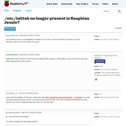/etc/inittab no longer present in Raspbian Jessie?