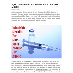 Injectable Steroids For Sale – Ideal Product For Muscle