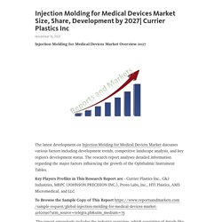 Injection Molding for Medical Devices Market Size, Share, Development by 2027