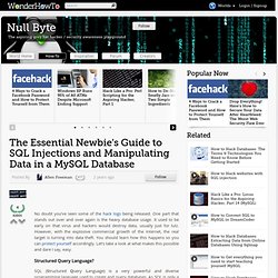 The Essential Newbie's Guide to SQL Injections and Manipulating Data in a MySQL Database