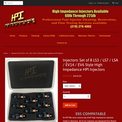 Injectors: Set of 8 LS3 / LS7 / LSA / EV14 / EV6 Style High Impedance – High Performance Injectors