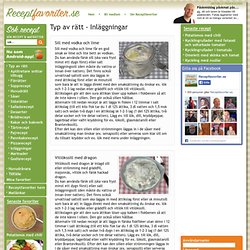 Recept - Inläggningar - Underkategorier och recept