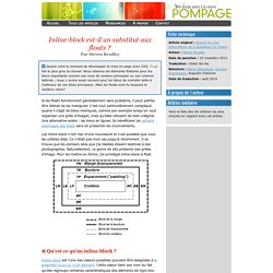 Inline-block est-il un substitut aux floats ?