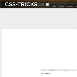 Inline SVG vs Icon Fonts [CAGEMATCH]