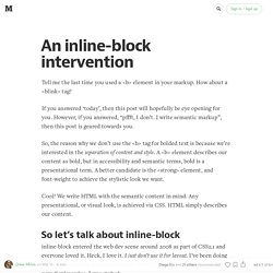 An inline-block intervention