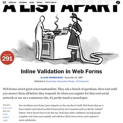 Inline Validation in Web Forms