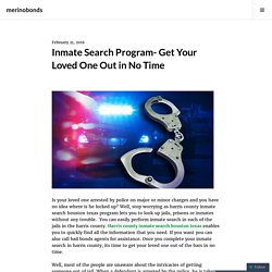 Inmate Search Program- Get Your Loved One Out in No Time – merinobonds