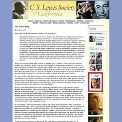 The Inner Ring, by C.S. Lewis: C.S. Lewis Society of California