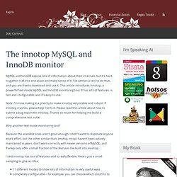 The innotop MySQL and InnoDB monitor at Xaprb