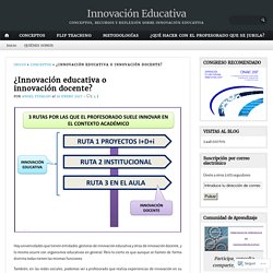 ¿Innovación educativa o innovación docente?