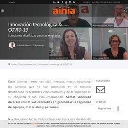 Innovación tecnológica & COVID-19 - AINIA