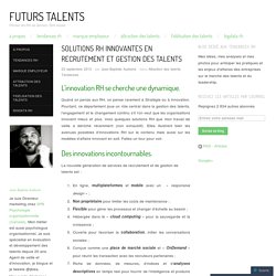 Solutions RH innovantes en recrutement et gestion des talents