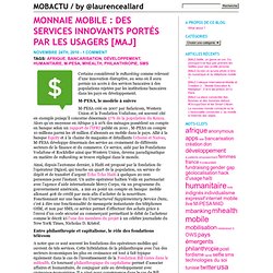 Monnaie mobile : des services innovants portés par les usagers « MOBACTU / by @loallard