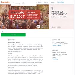 Innovate ELT Conference 2017 Tickets, Fri, 5 May 2017 at 18:00