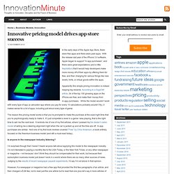 Innovation Minute » Blog Archive » Innovative pricing model drives app store success