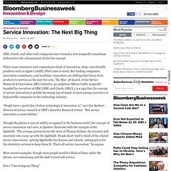 Service Innovation: The Next Big Thing