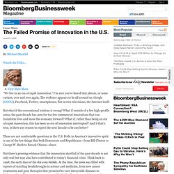 The Failed Promise of Innovation in the U.S.