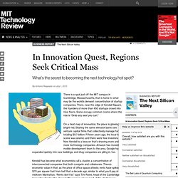 Innovation Clusters and the Dream of Being the Next Silicon Valley