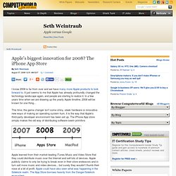 Apple's biggest innovation for 2008? The iPhone App Store