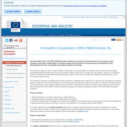 Innovation Cooperation (PRO INNO Europe ®) - Industrial innovation - Enterprise and Industry