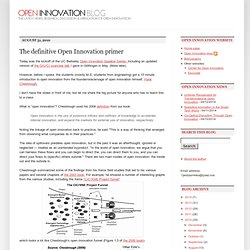 The definitive Open Innovation primer