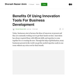 Benefits Of Using Innovation Tools For Business Development