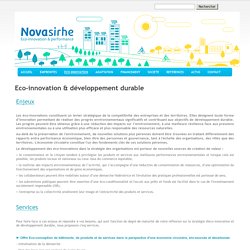 Eco-innovation & développement durable - novasirhe