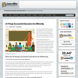 25 Things Successful Educators Do Differently