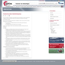 Charte Innovation Cetim-Entreprises
