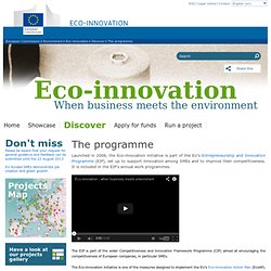 About the initiative - Eco-innovation - Environment