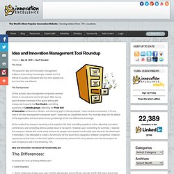 Blogging Innovation » Idea and Innovation Management Tool Roundup