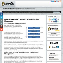 Managing Innovation Portfolios – Strategic Portfolio Management