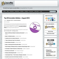 Top 20 Innovation Articles – August 2012