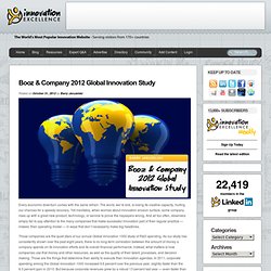Booz & Company 2012 Global Innovation Study